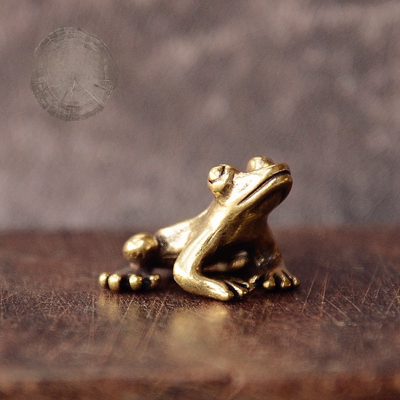 Brass Frog Paperweight