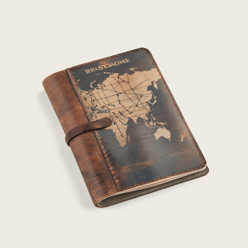 Travel Journal, Map Leather
