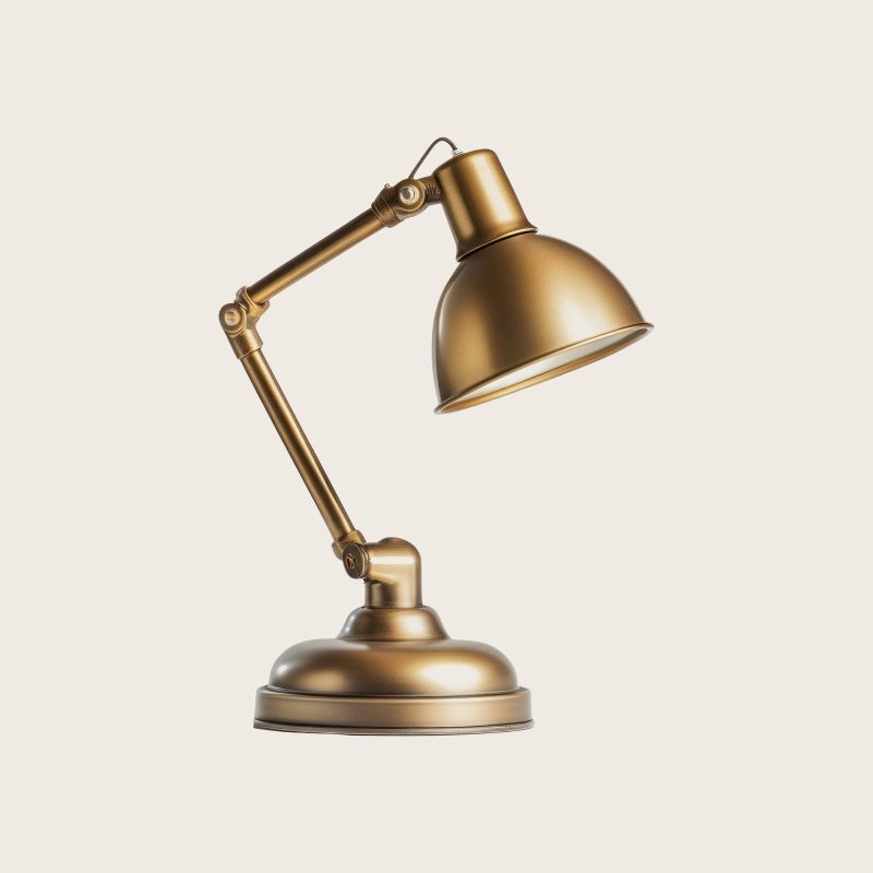 Task Lamp, Brass Arm