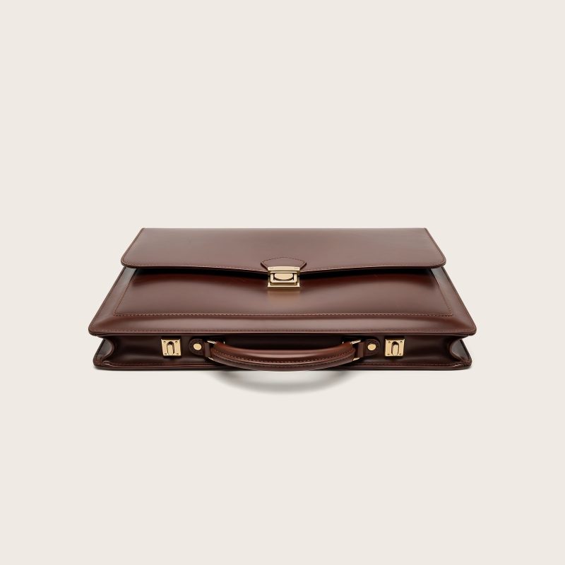 Leather Briefcase, Slim