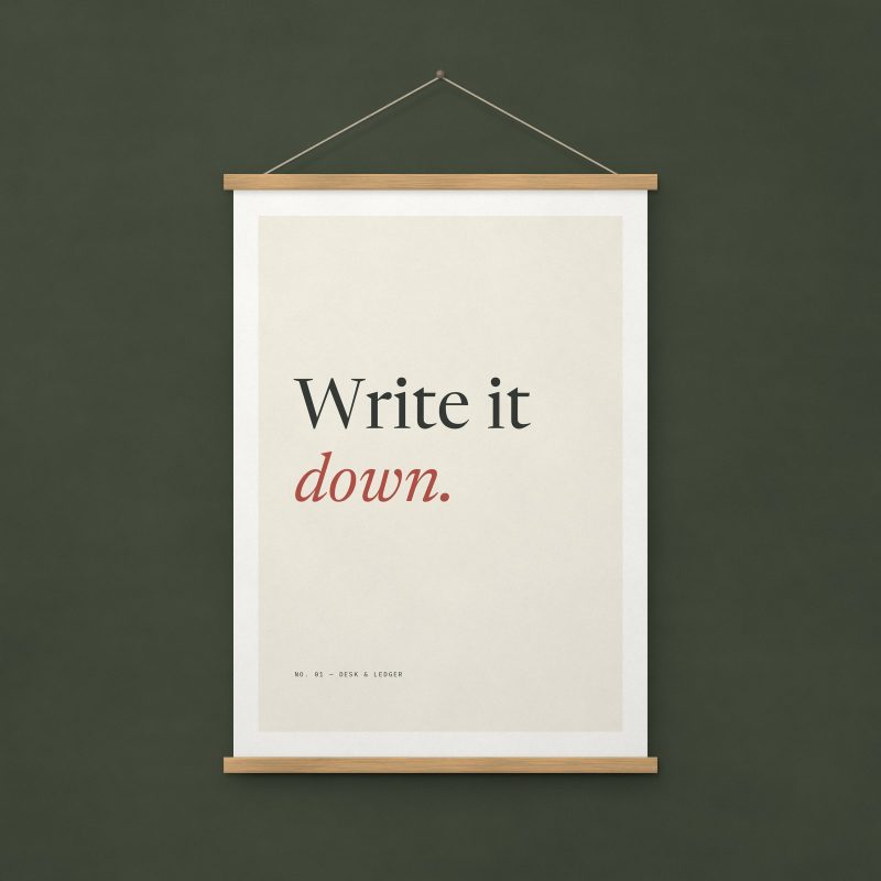 Write It Down Print – A4