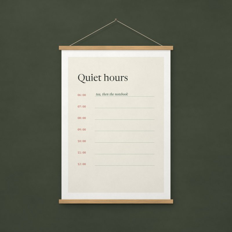 Quiet Hours Print – A4