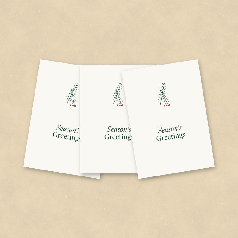 Christmas Cards, Season's Greetings, Set of 10