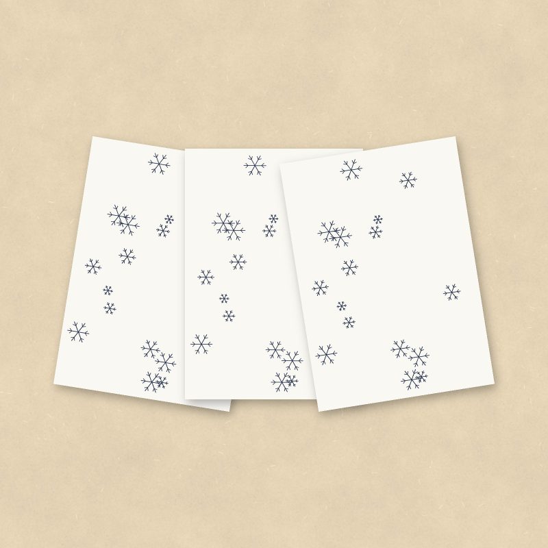 Christmas Cards, Snowflakes, Set of 10