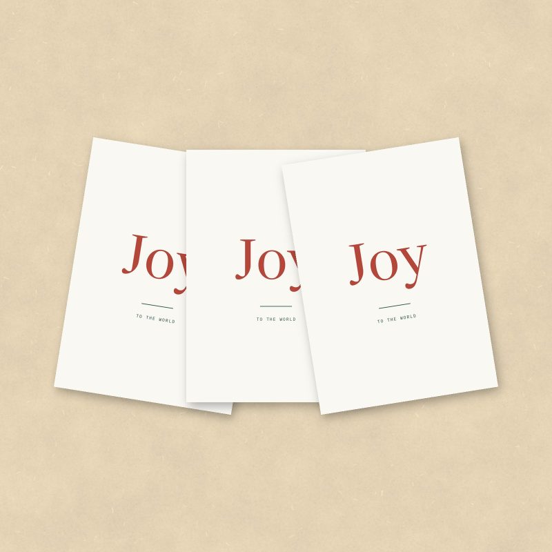 Christmas Cards, Joy, Set of 10