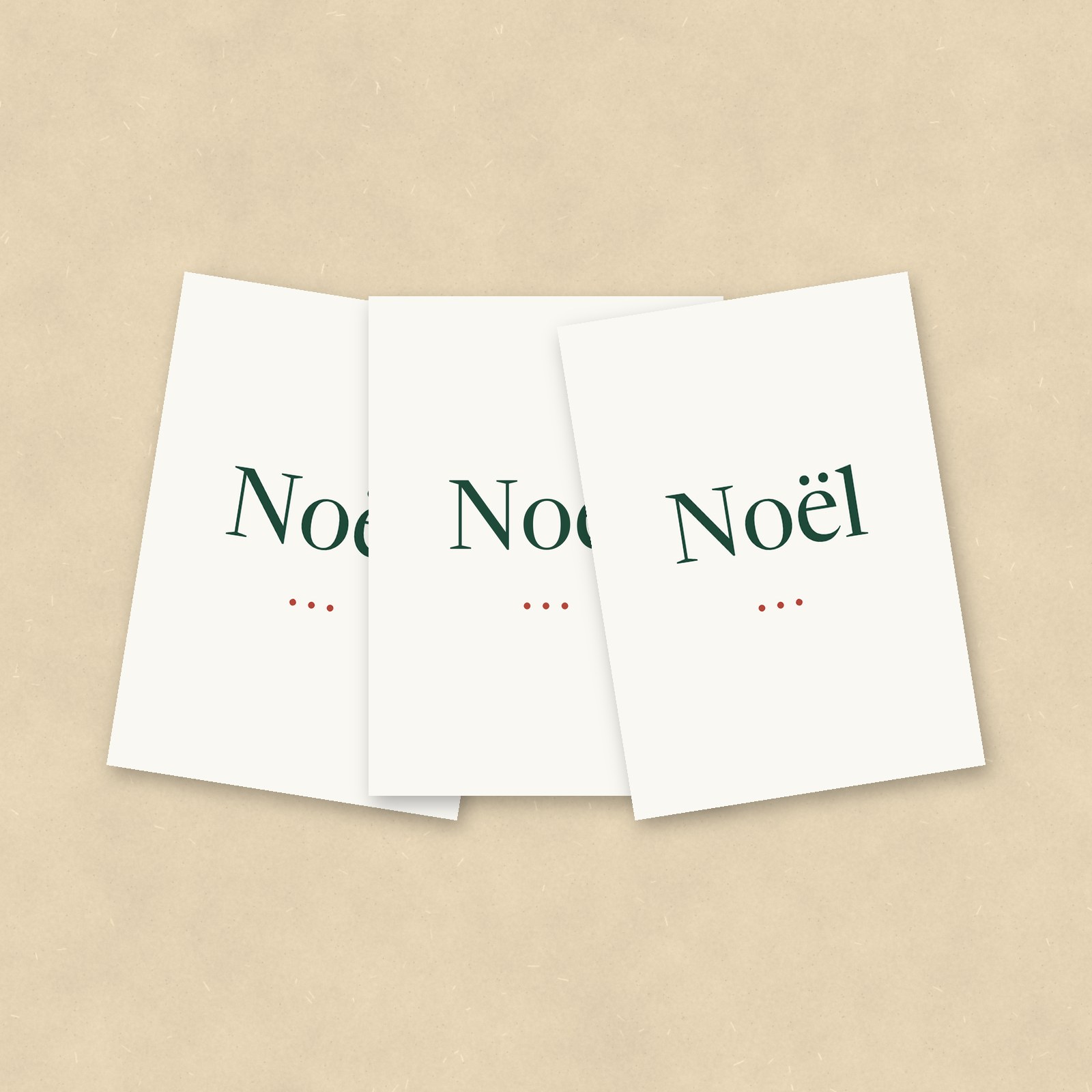 Christmas Cards, Noël, Set of 10