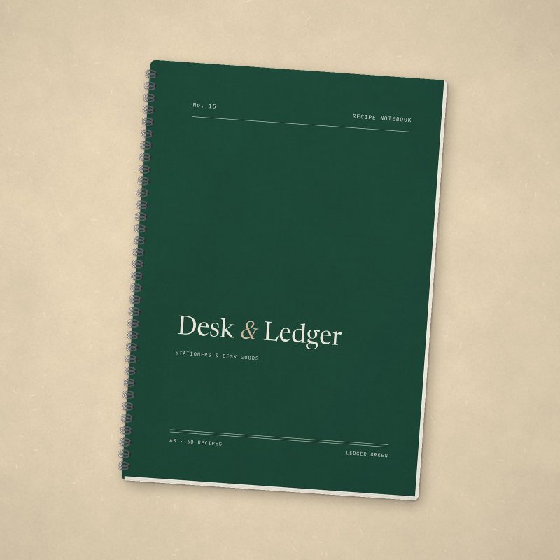 Recipe Notebook – Ledger green