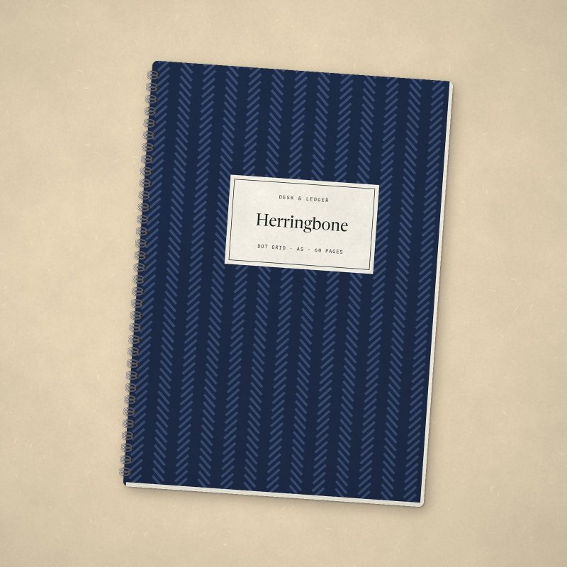 Herringbone Notebook – Dot grid