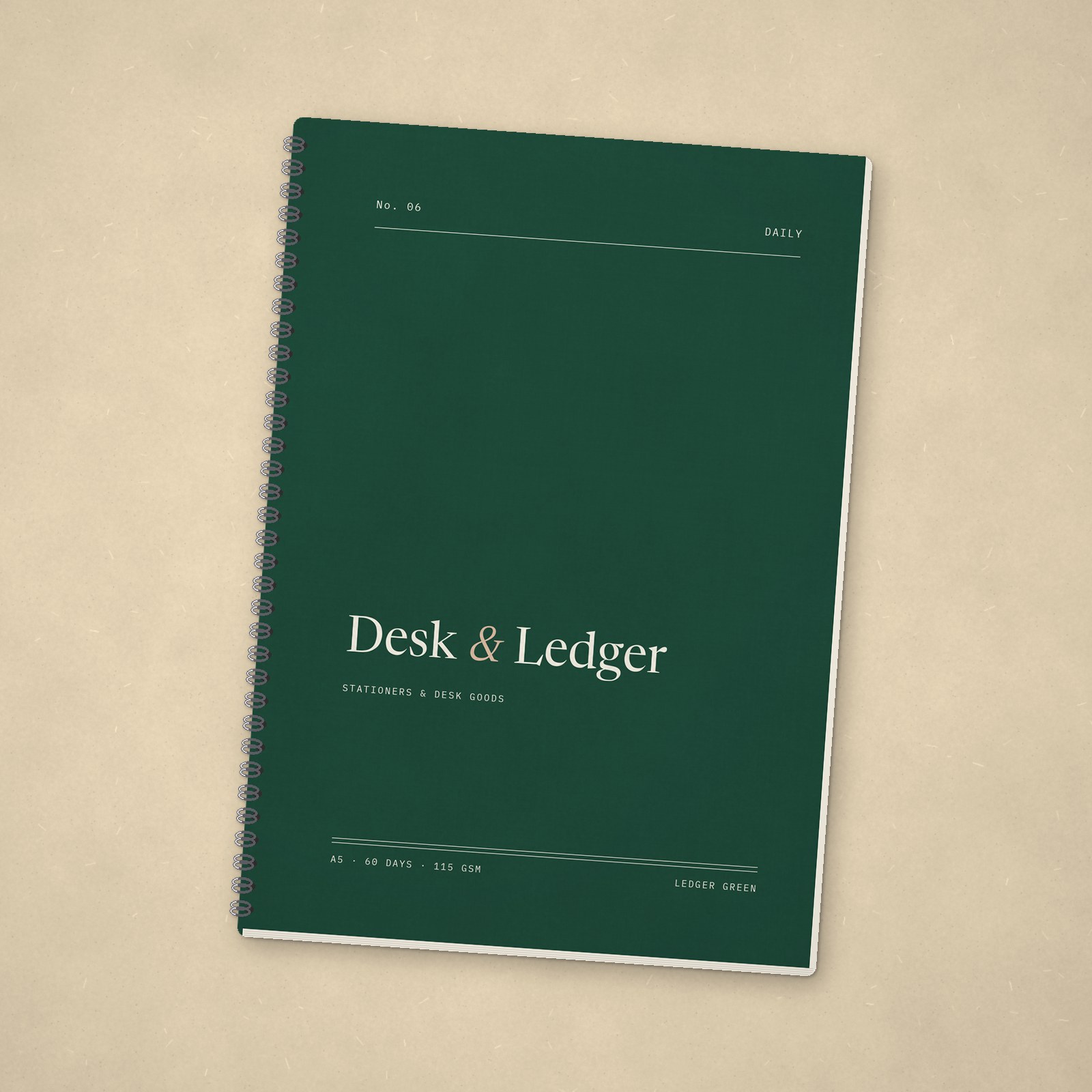 Undated Daily Planner – Ledger green