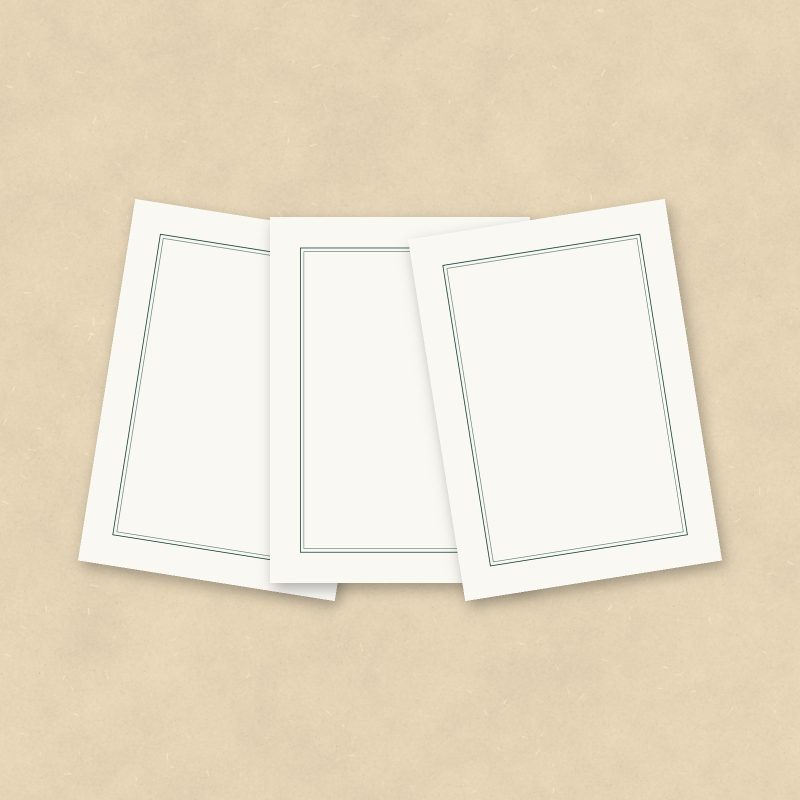 Notecards, Set of 10 – Fine border