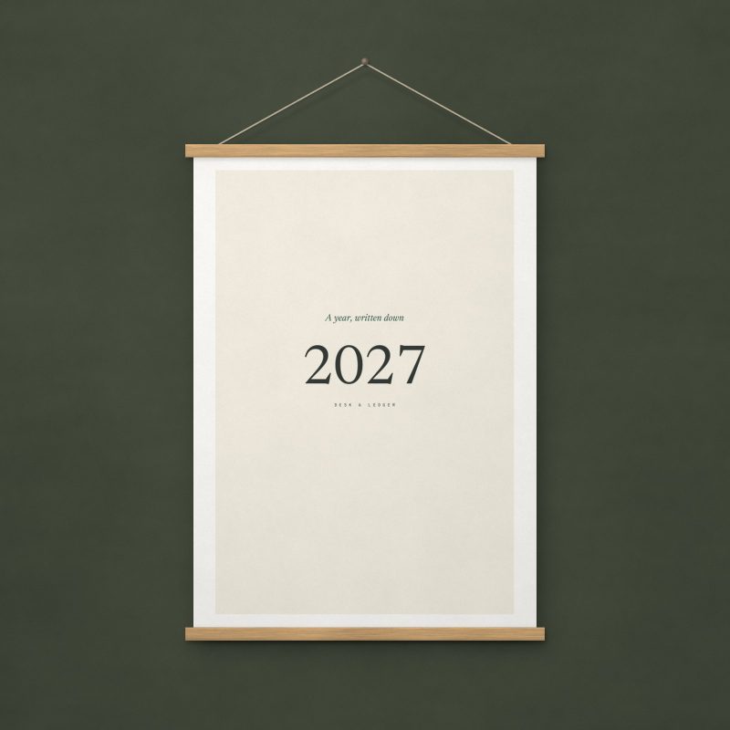 2027 Wall Calendar, Ledger