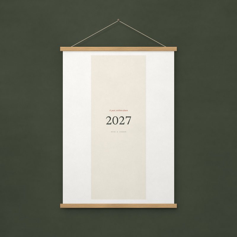 2027 Slim Wall Planner, Ledger